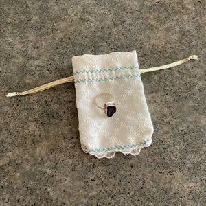 👛 Recycled Cotton/Silk Ring Bag Mini Pouch, Handmade, NWOT